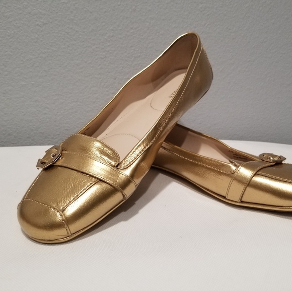 cole haan gold loafers